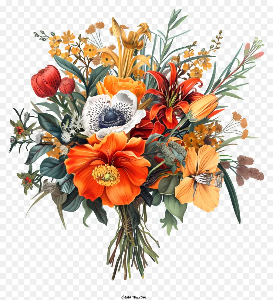 Bouquet De Fleurs De Mariage，Bouquet PNG