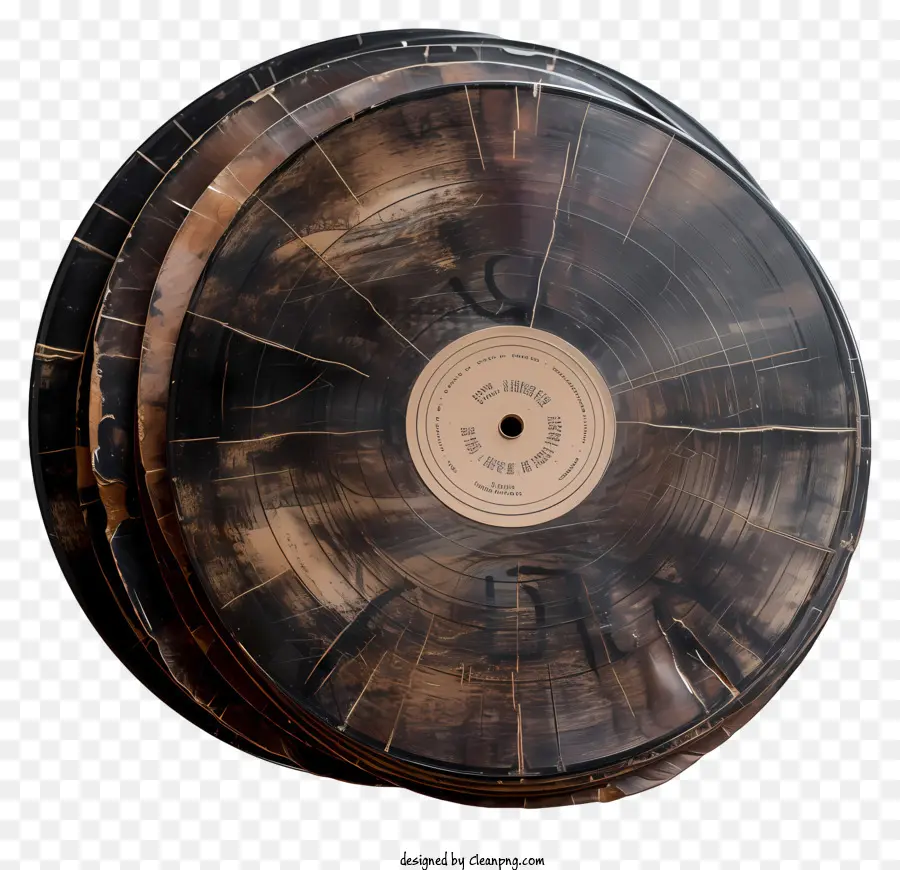 Disque Vinyle，Disque Endommagé PNG