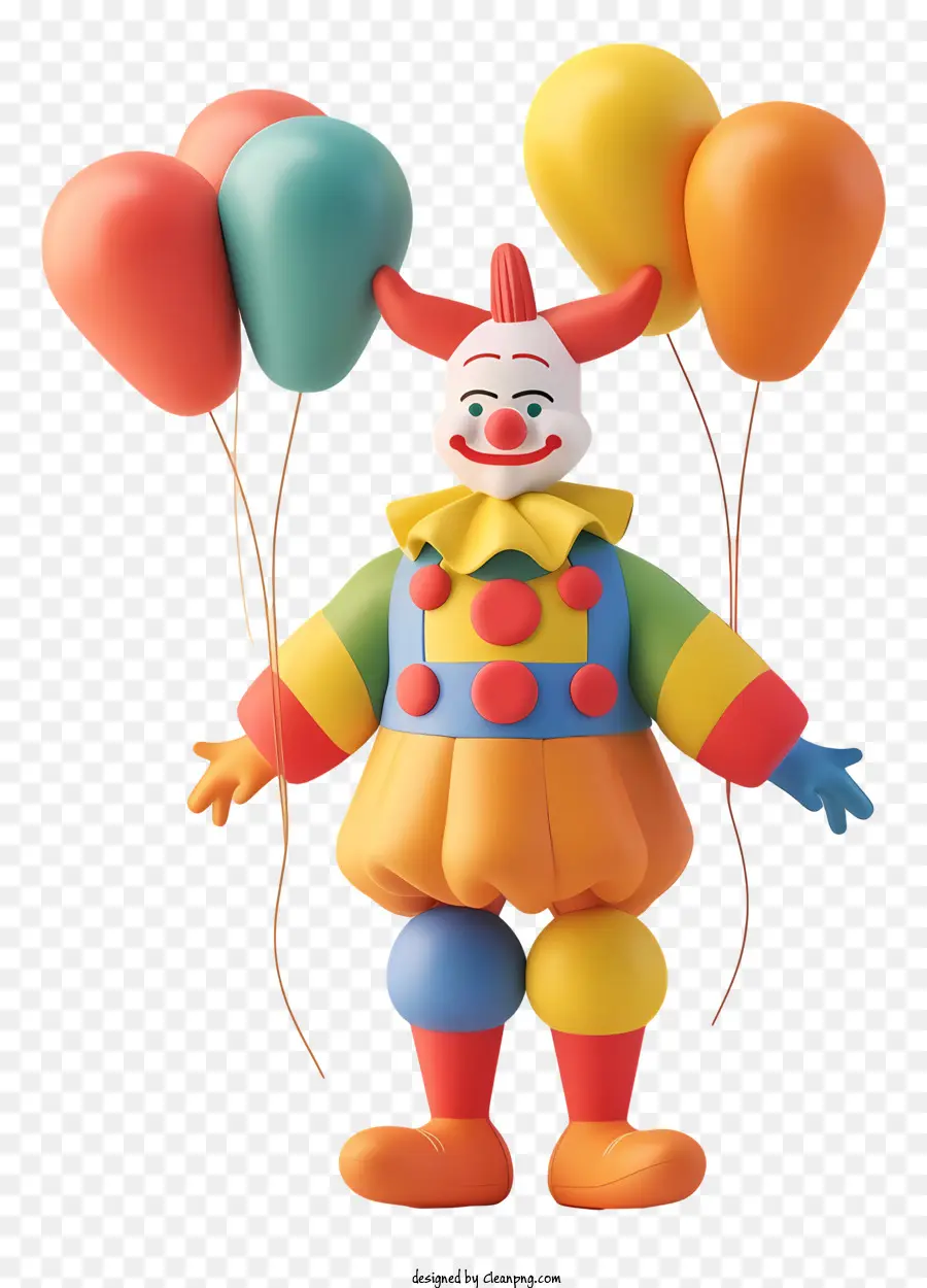 Clown Avec Des Ballons，Figurine PNG