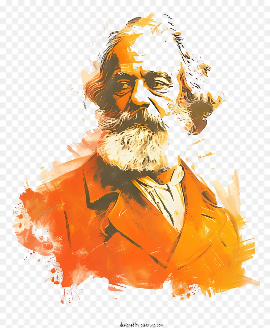 Karl Marx，Portrait Peinture PNG