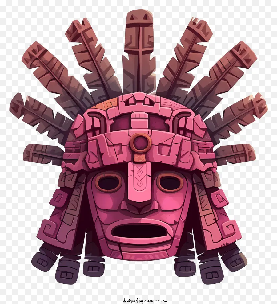 Headgear Inca Empire，Masque De Visage Rose PNG