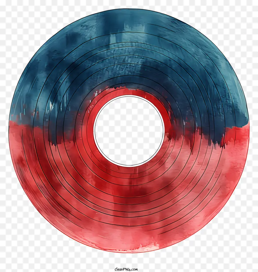 Disque Vinyle，Aquarelle Art PNG