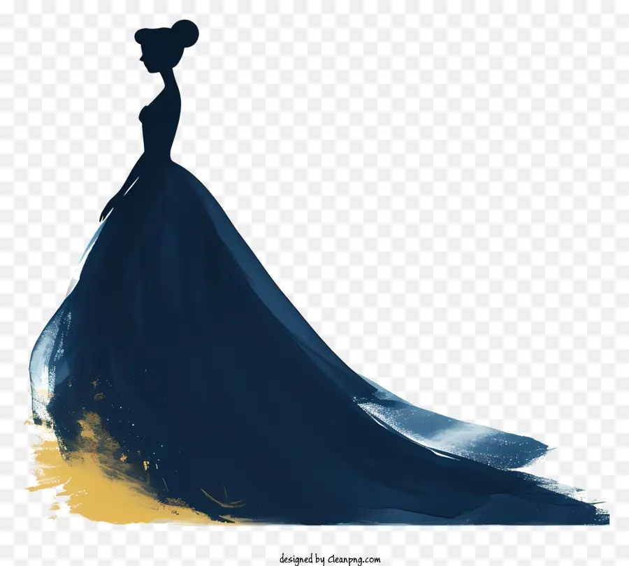 La Princesse，Femme En Robe Bleue PNG