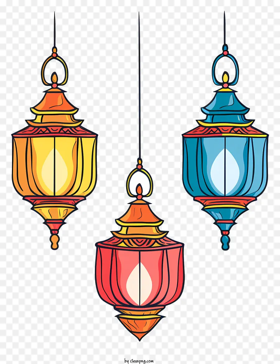 Lampes Islamiques Suspendues，Lampes Ornées PNG
