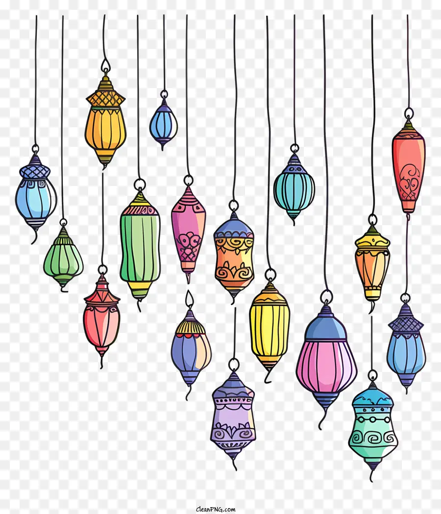 Lampes Islamiques Suspendues，Lanternes PNG