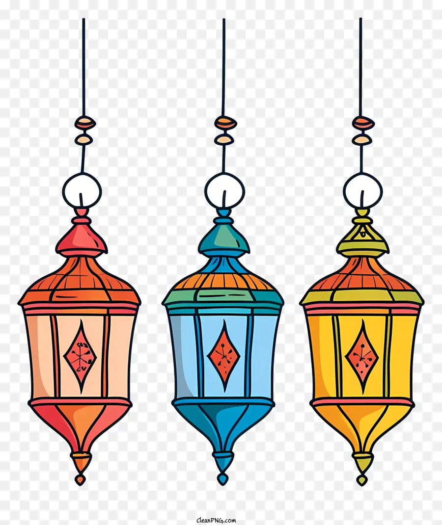 Lampes Islamiques Suspendues，Lanternes Ornementales PNG