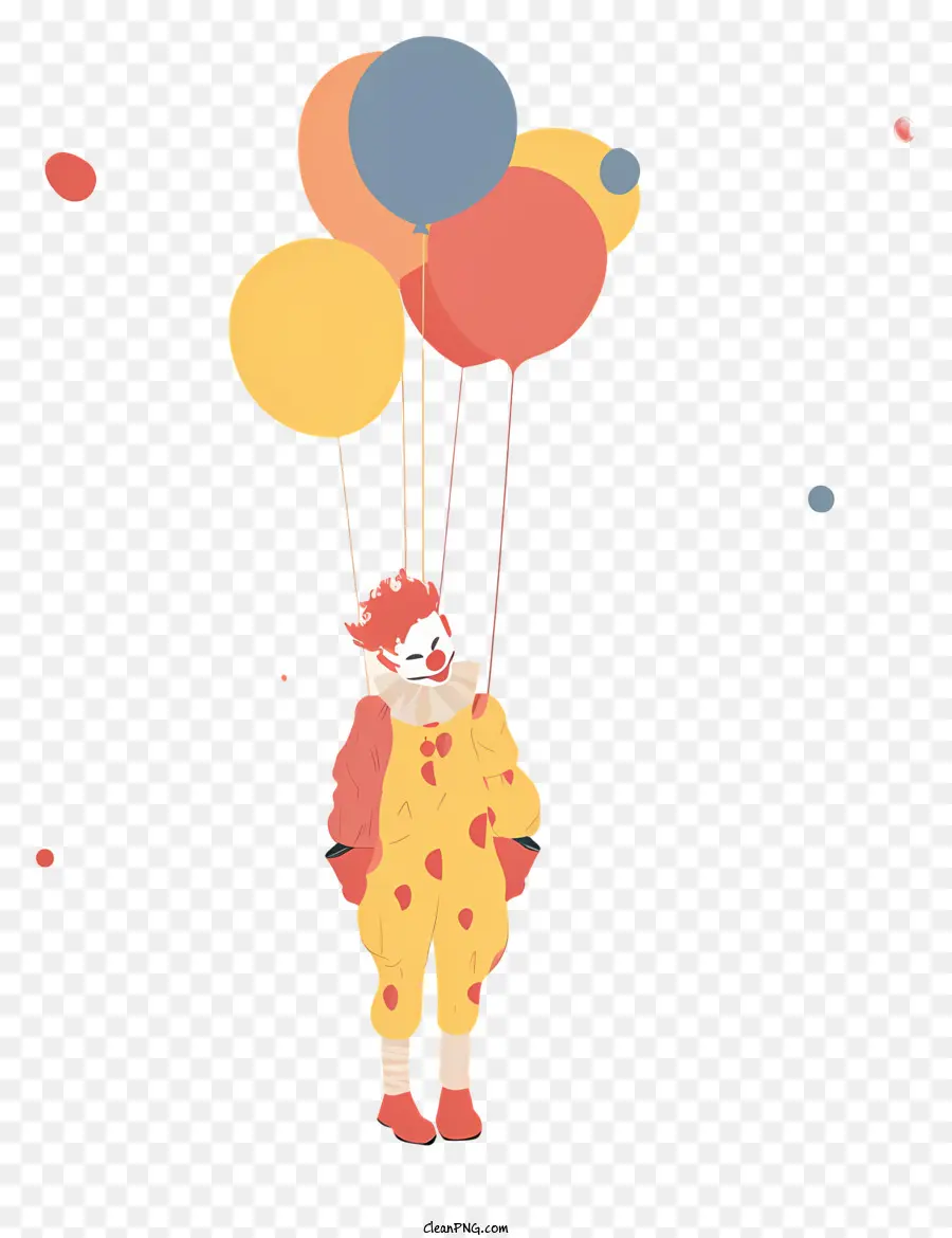 Clown Avec Des Ballons，Personnage De Dessin Animé PNG