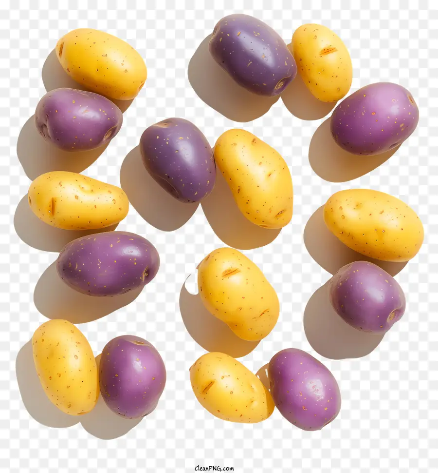 Pommes De Terre，Pommes De Terre Violettes Et Jaunes PNG