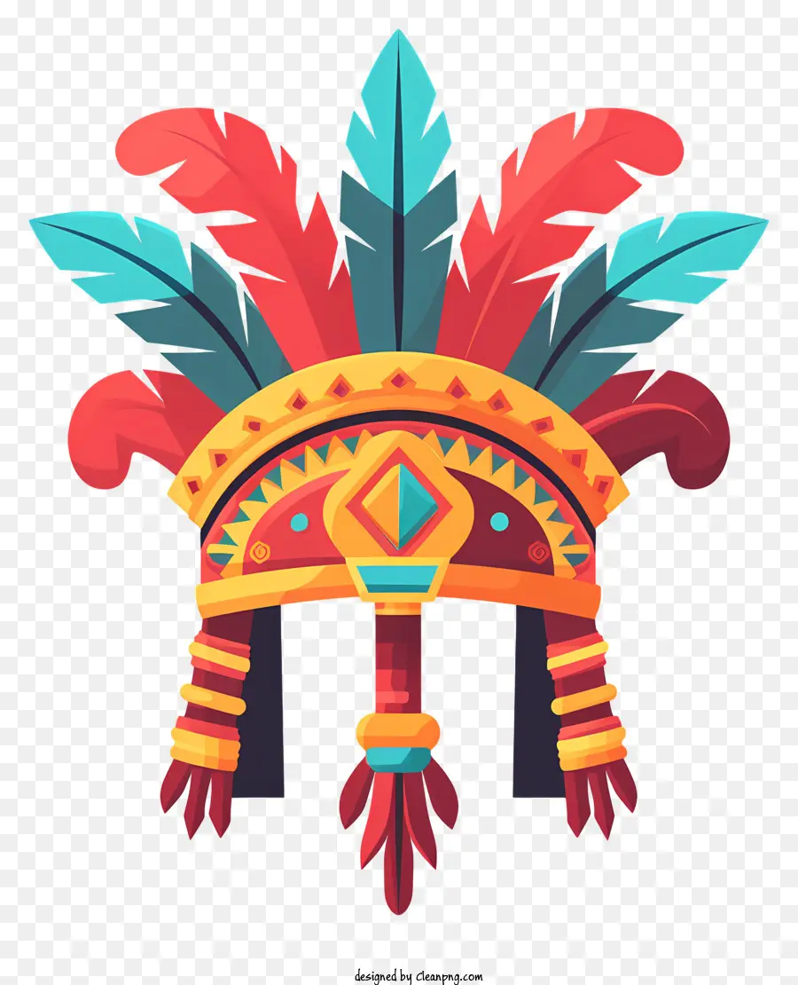 Headgear Inca Empire，Coiffure à Plumes PNG
