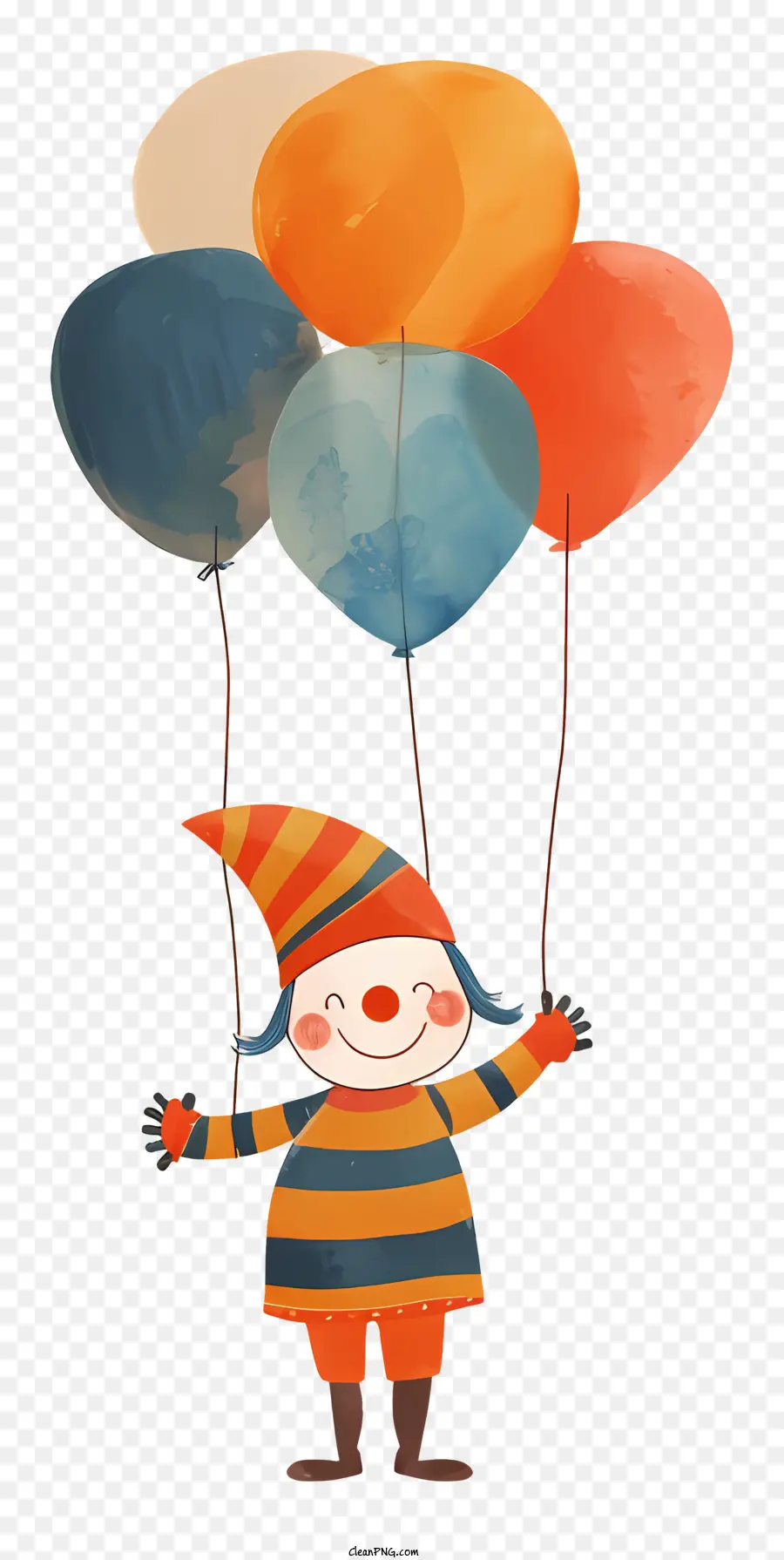 Clown Avec Des Ballons，Ballons PNG