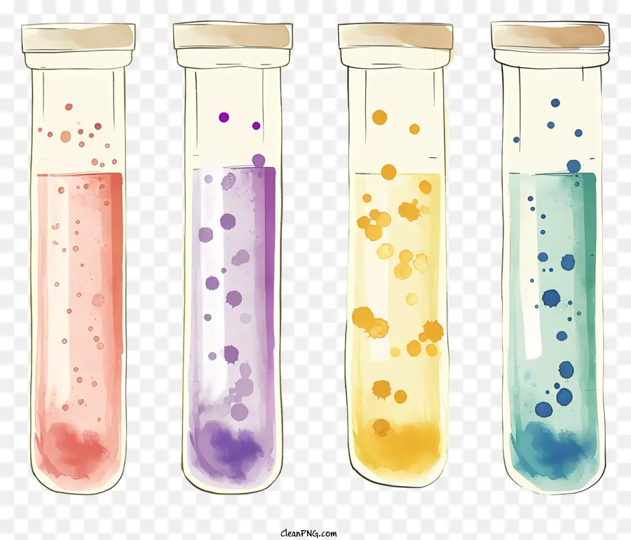 Tubes À Essai，Liquide Coloré PNG