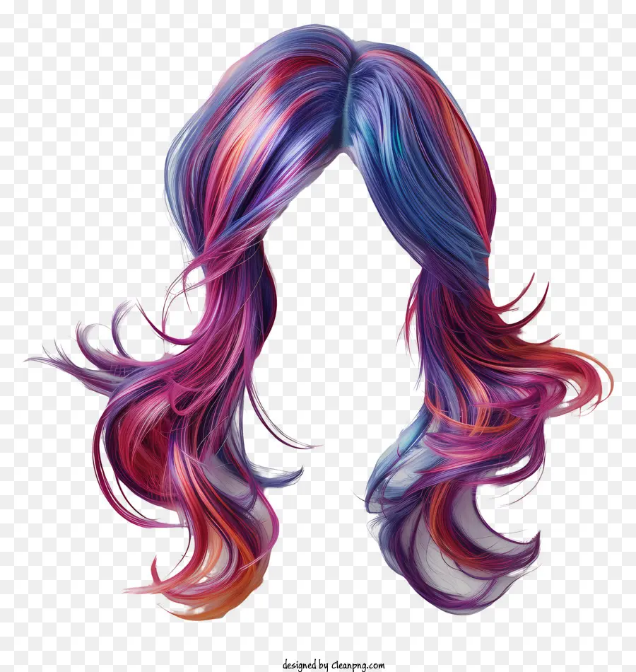 Perruque，Cheveux Multicolores PNG