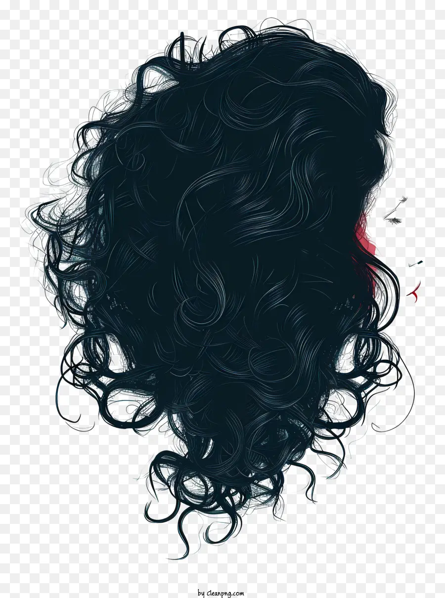Perruque De Cheveux，Femme Aux Longs Cheveux Bouclés PNG