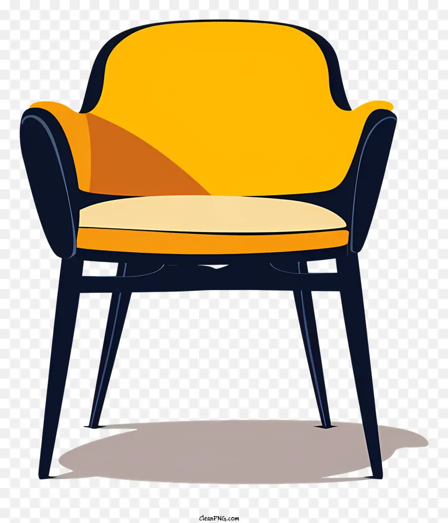 Chaise Moderne，Chaise Orange PNG