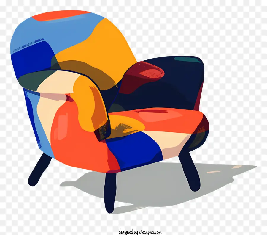 Chaise Moderne，Fauteuil Coloré PNG