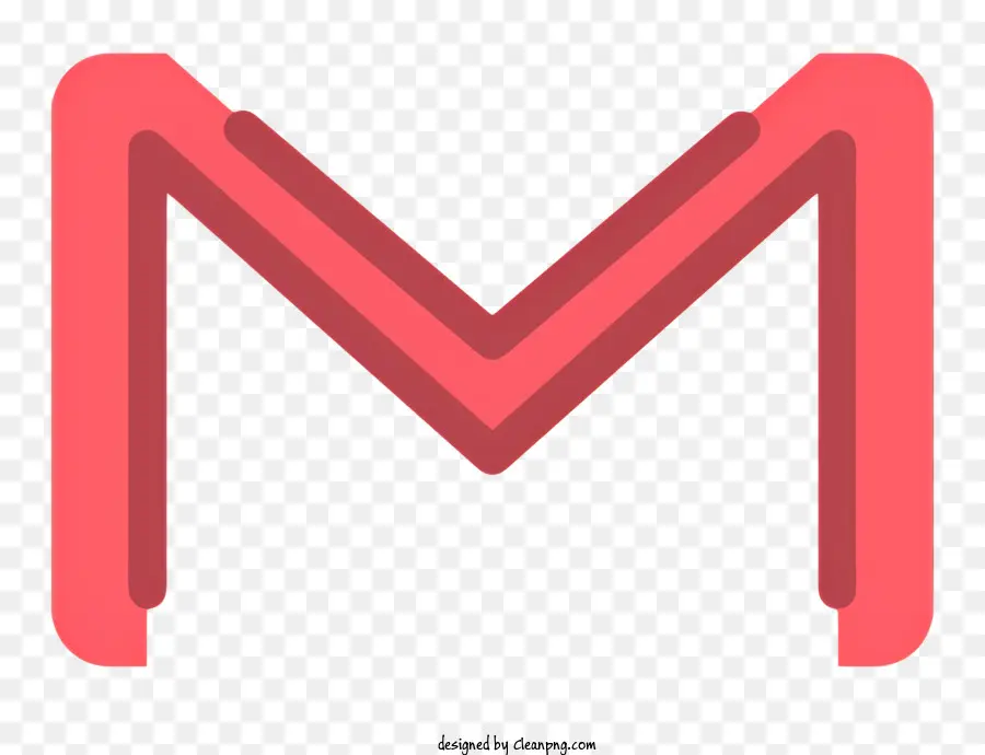 Logo Gmail Google，Forme Rayée Rouge Et Rose PNG
