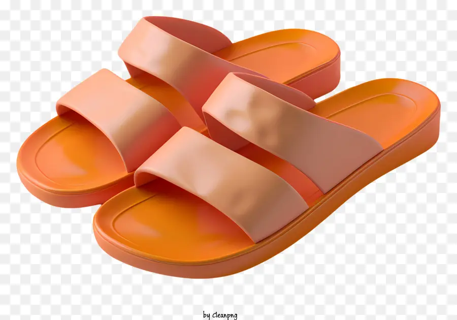 Sandales，Orange Sandales PNG