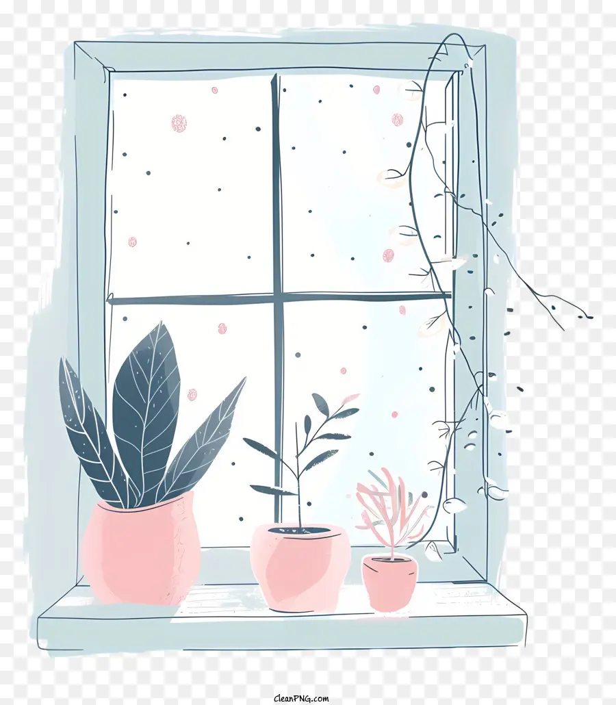 Fenêtre，Plantes De Rebord De Fenêtre PNG