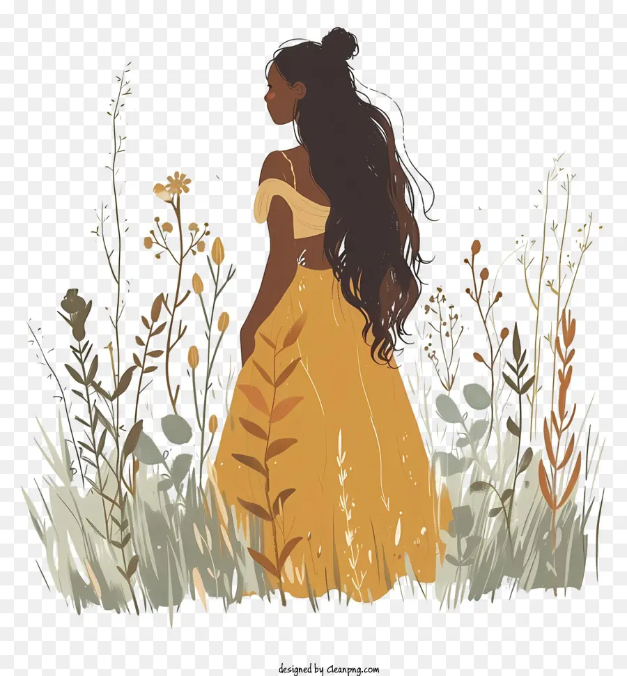 Princesse Disney，Femme En Robe Jaune PNG