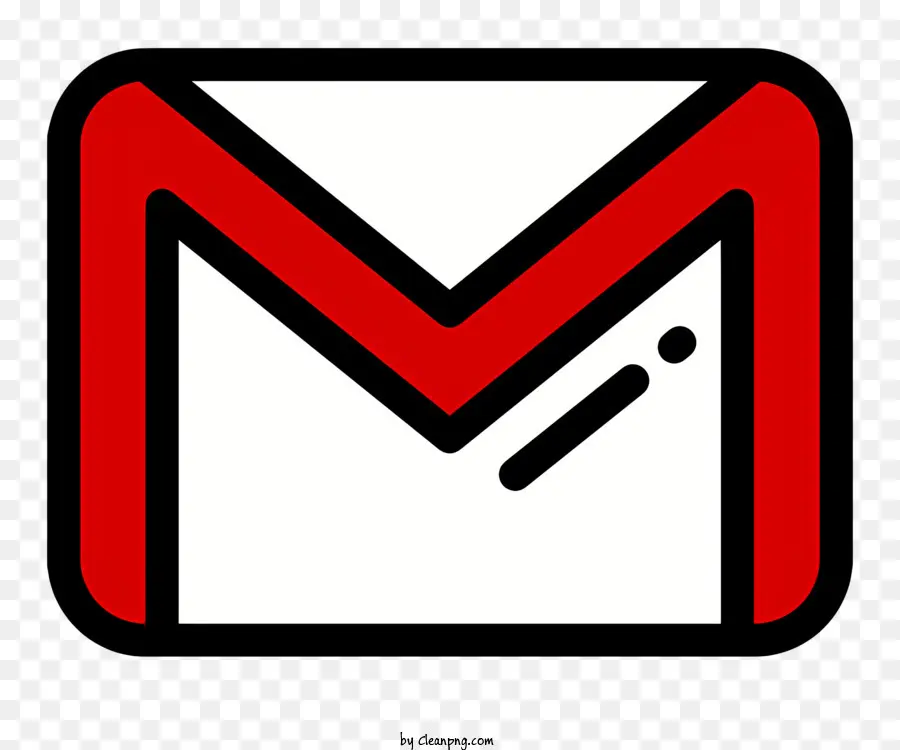 Logo Gmail Google，Icône De Messagerie Noir Et Rouge PNG