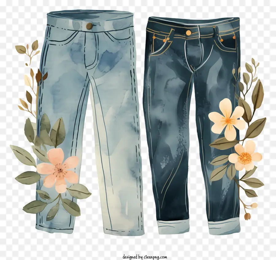 Jeans，Illustration Handdrawn PNG