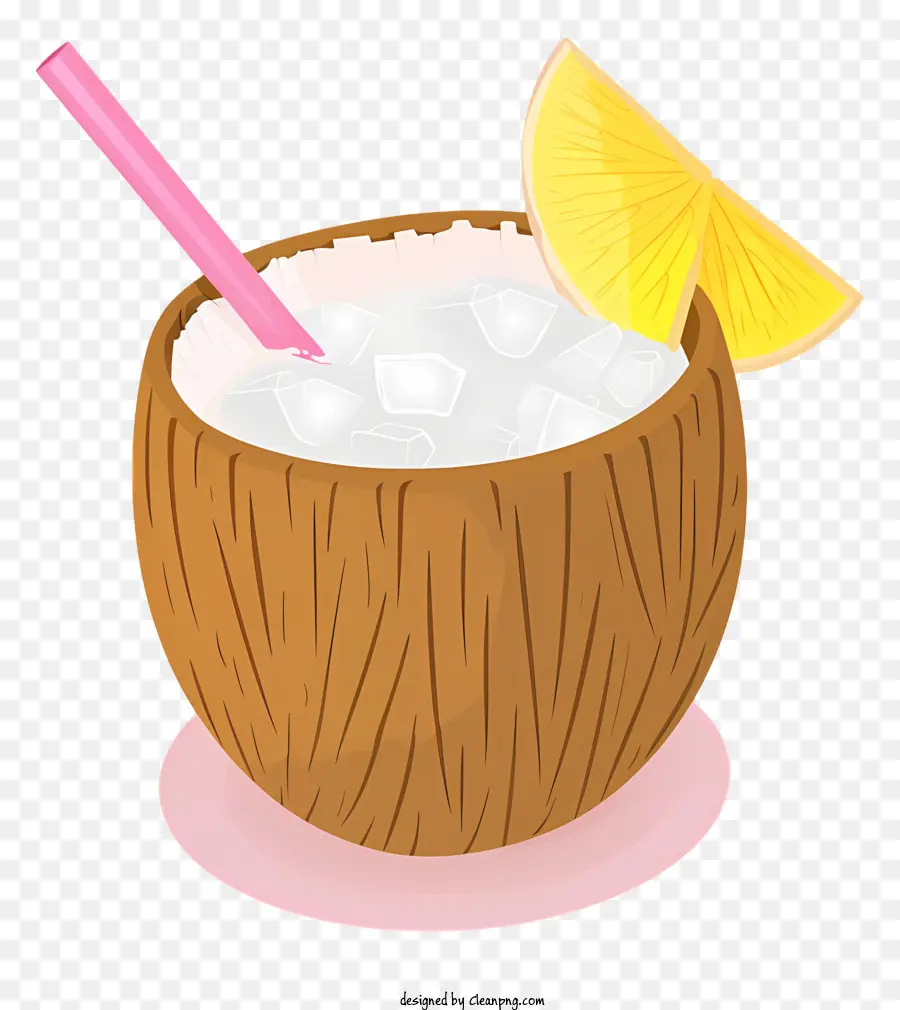 Cocktail De Coco，Tasse De Noix De Coco PNG