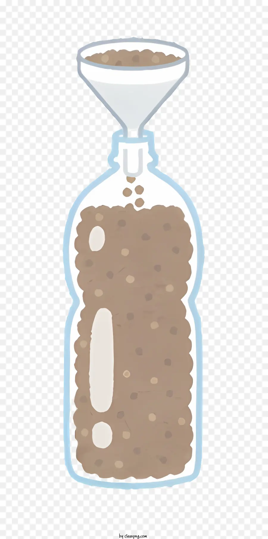 Bouteille En Verre Brun，Des Petites Roches PNG