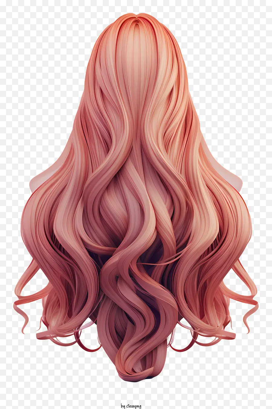 Longue Perruque De Cheveux，De Longs Cheveux Ondulés PNG