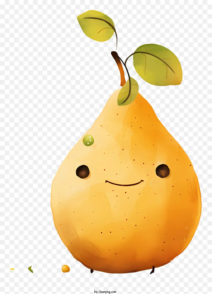 Dessin Animé De Poire，Poire Du Visage Souriant PNG