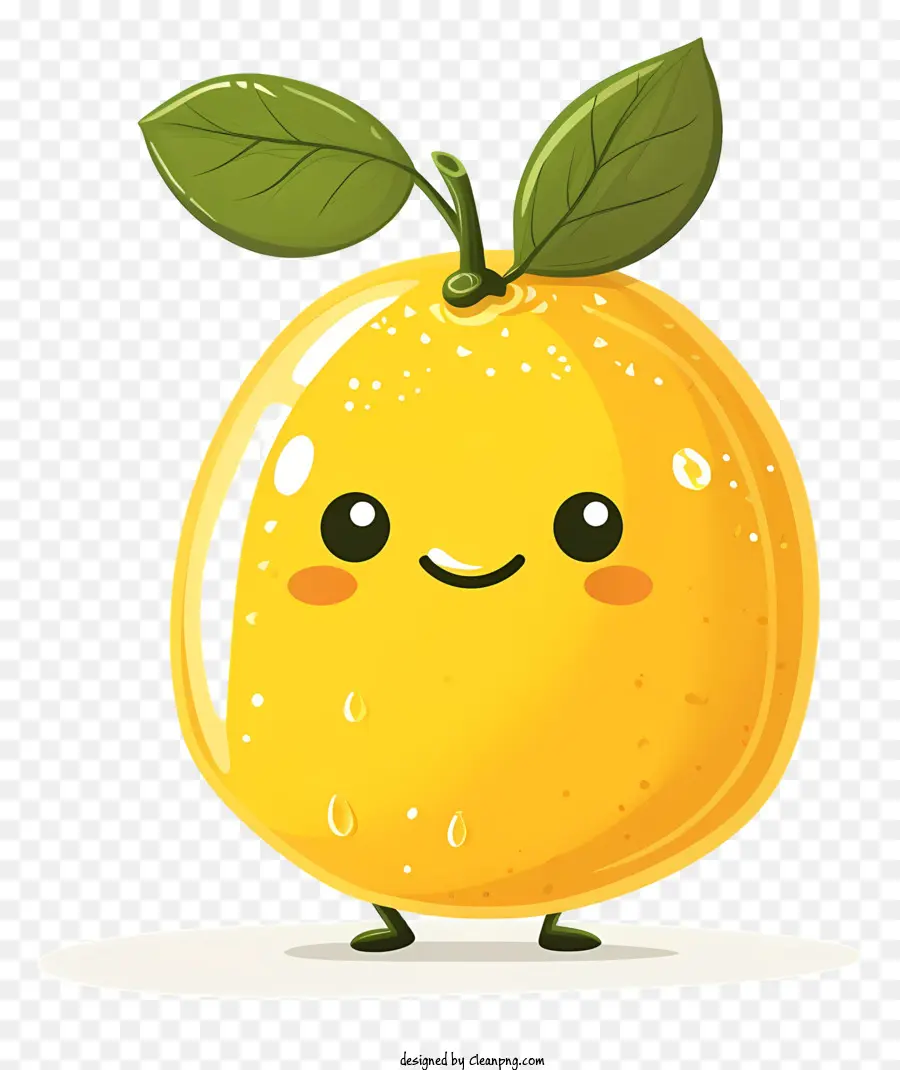 Dessin Animé De Citron，Personnage De Fruit Mignon PNG