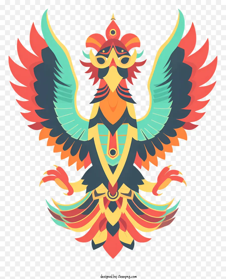 Garuda Abstrait，Oiseau Décoratif PNG