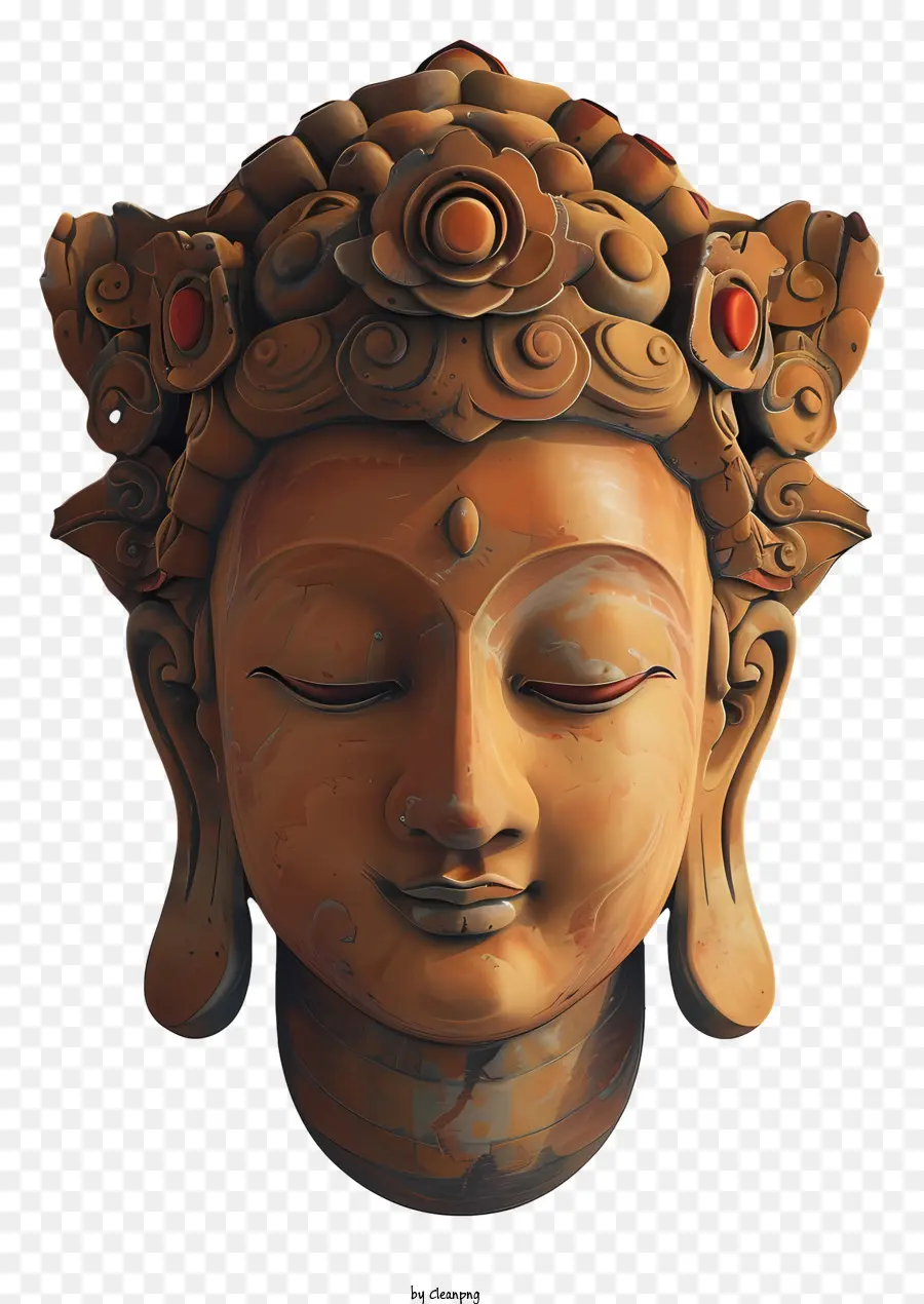 Bouddha，Visage Sculpté PNG