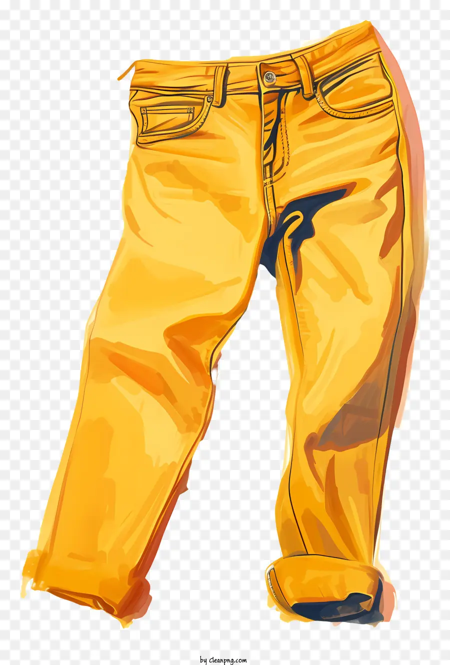 Jeans，Pantalon Jaune PNG