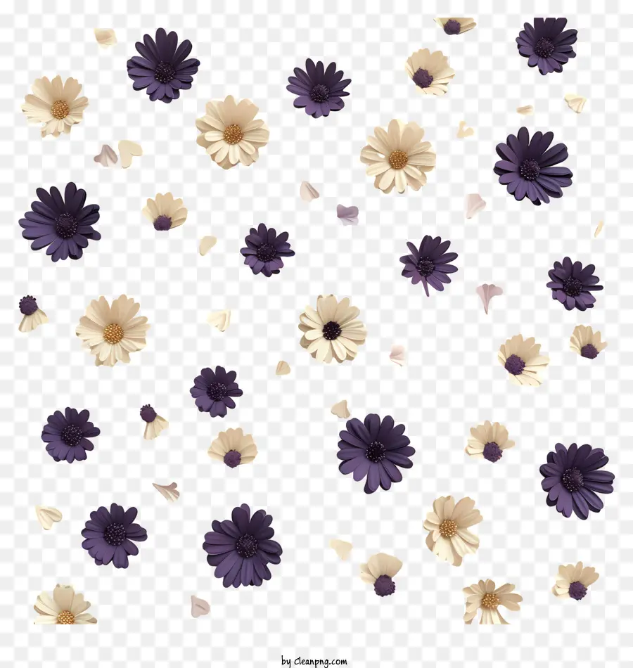 Fleurs Volantes，Fleurs Violettes PNG