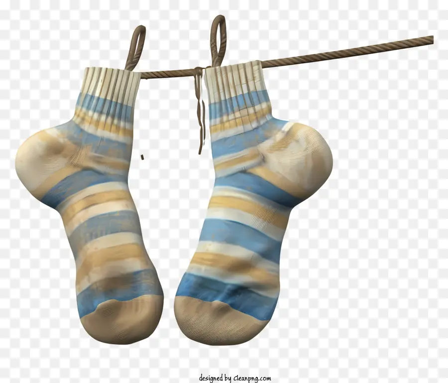 Chaussettes Suspendues，Chaussettes Rayées PNG