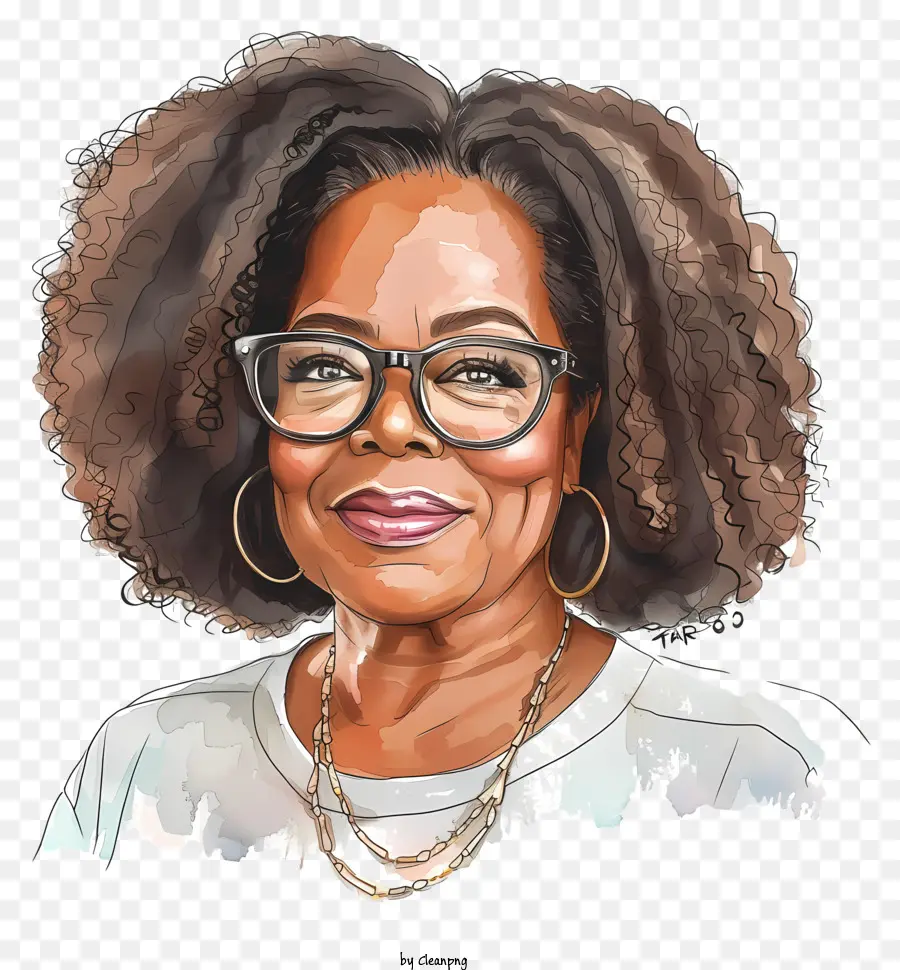 Oprah Winfrey，Portrait Dessin PNG