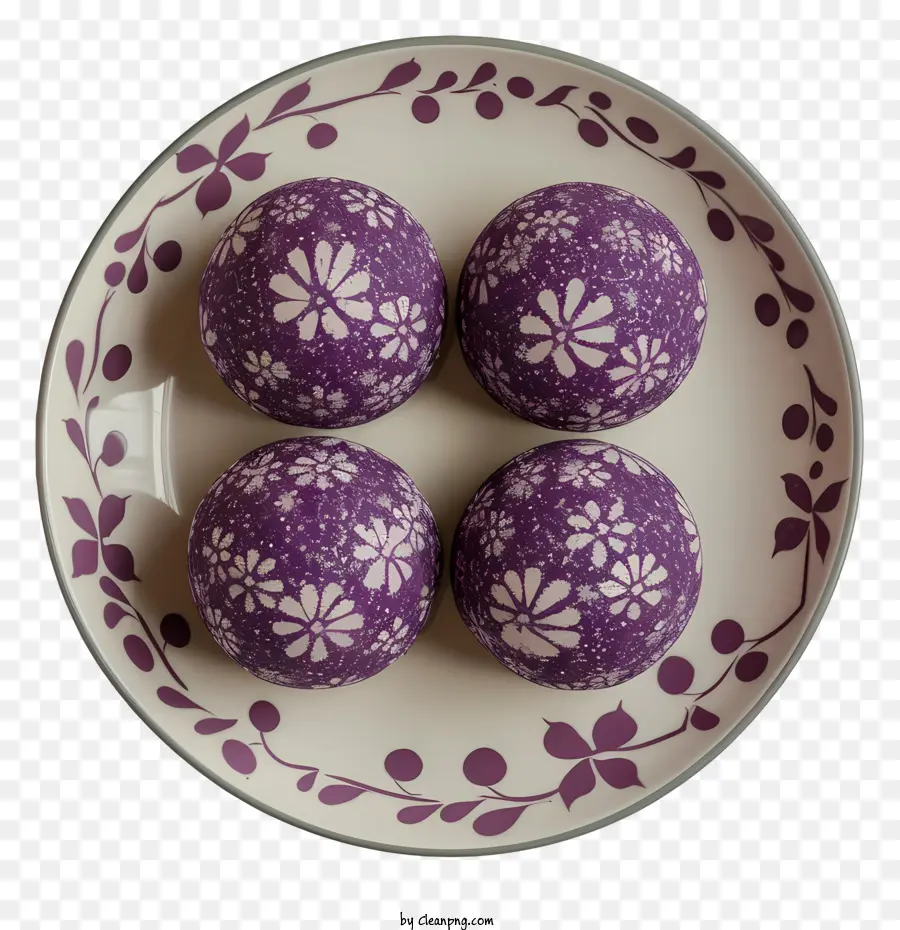 Laddu，Boules à Motifs Violets PNG