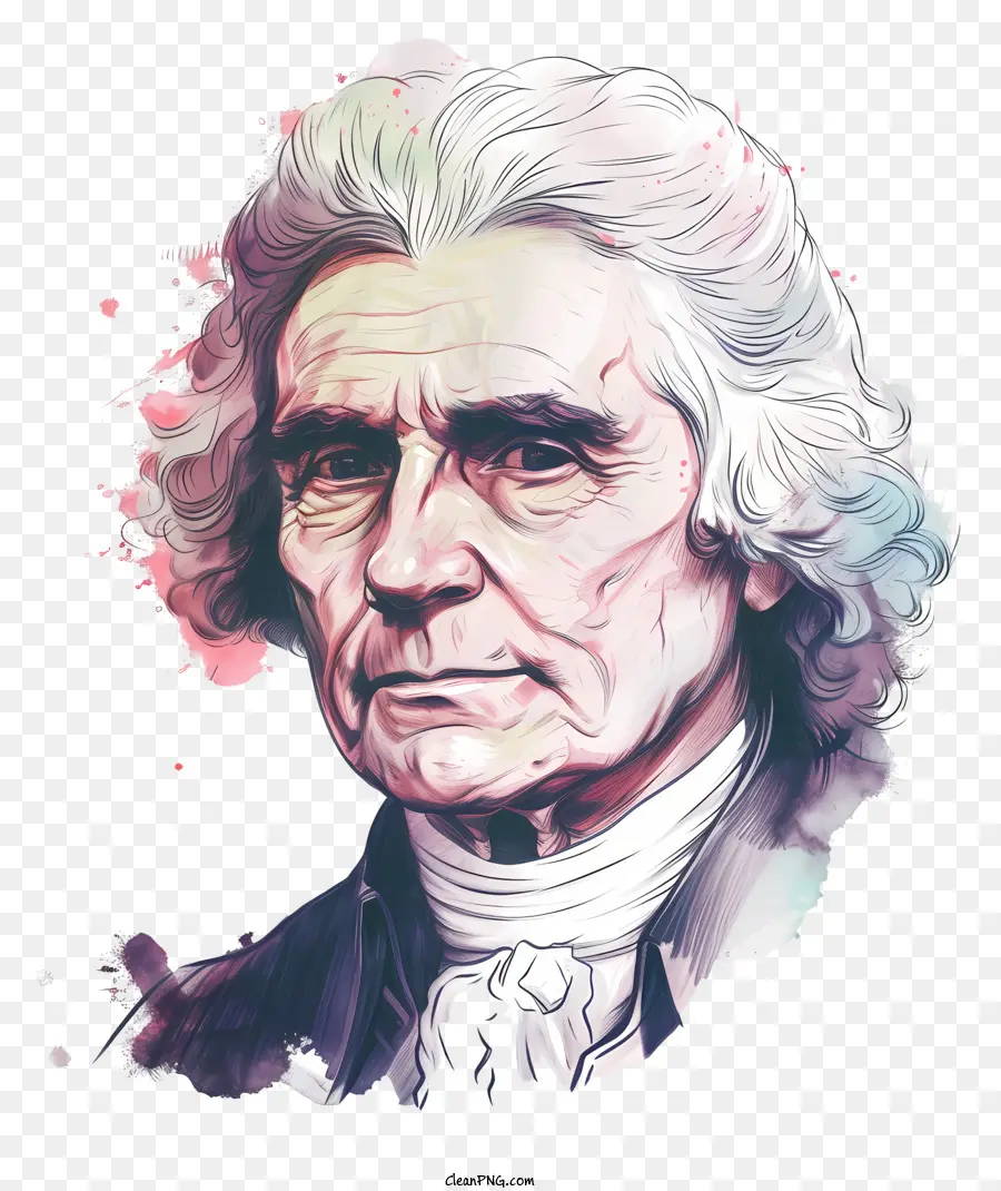 Thomas Jefferson，Portrait Peinture PNG