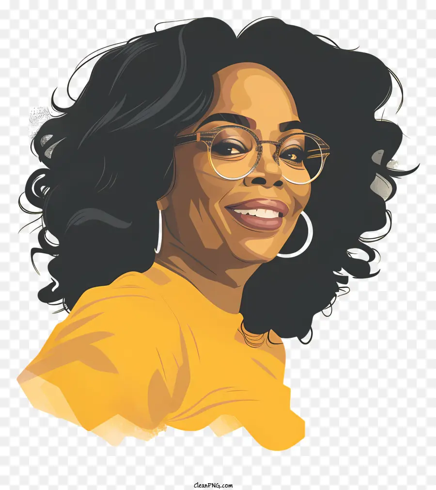 Oprah Winfrey，Femme à Lunettes PNG