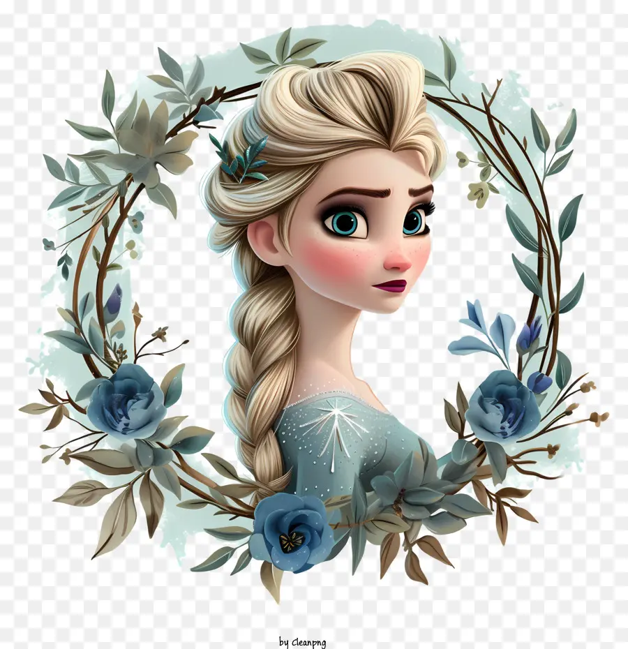 Disney Princesse，Femme Aux Longs Cheveux Blonds PNG
