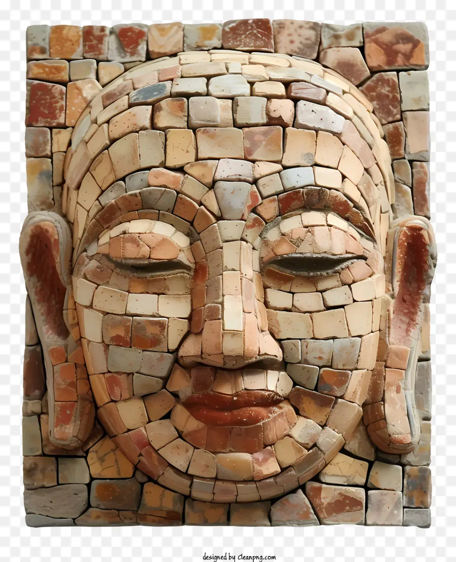 Bouddha，Mosaïque De Visage De Bouddha PNG