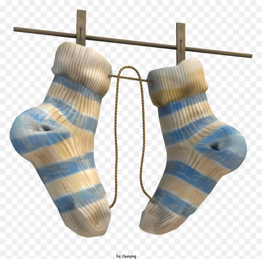 Chaussettes Suspendues，Chaussettes Rayées PNG