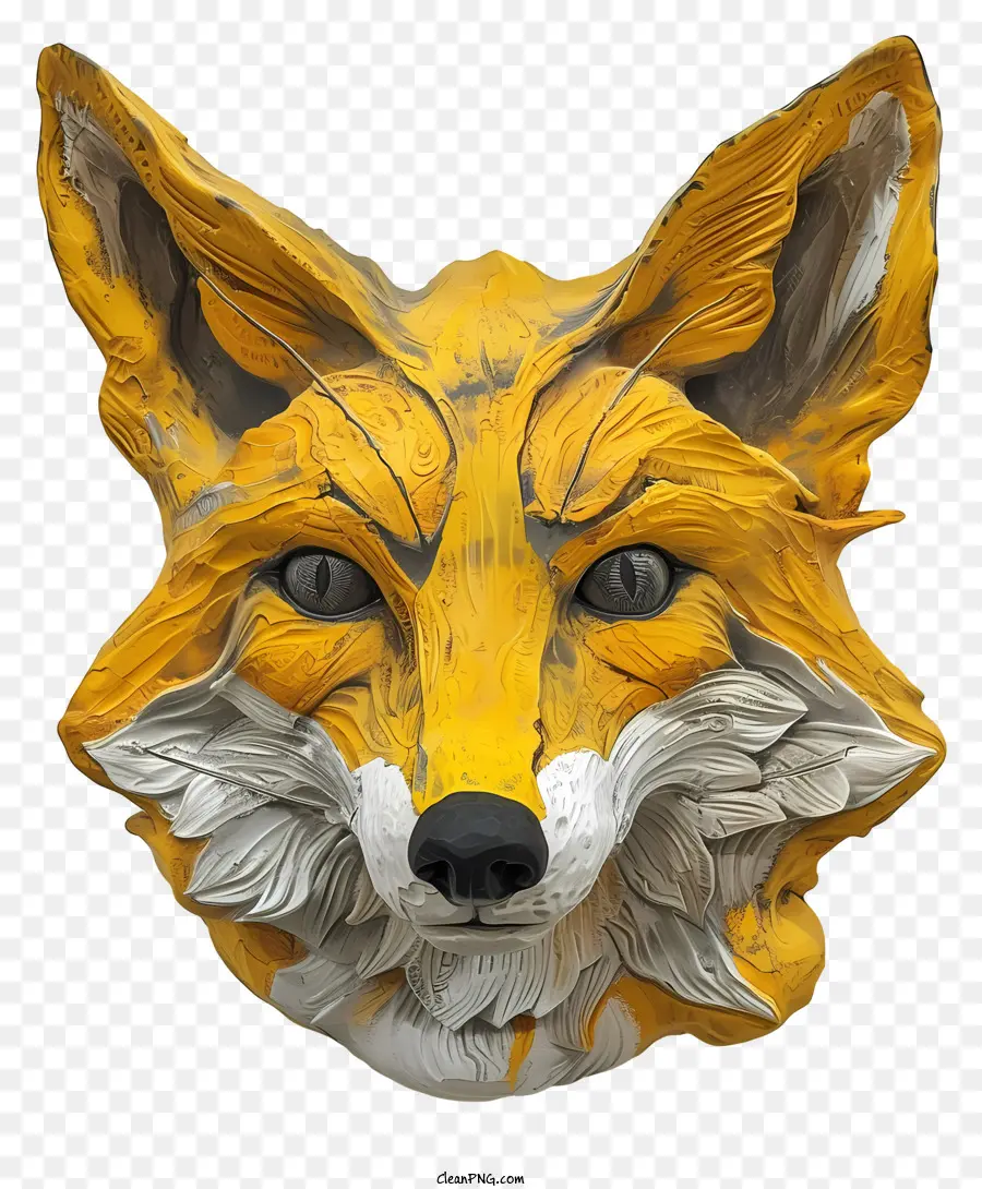 Fox，Tête De Renard Jaune PNG