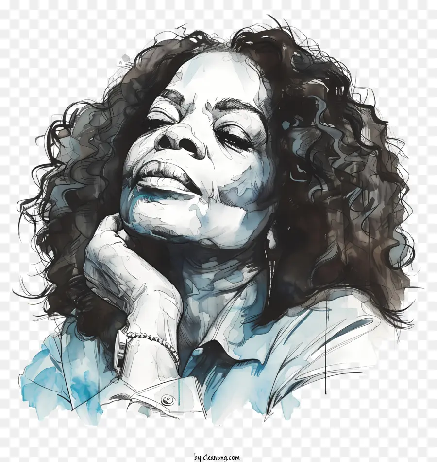 Oprah Winfrey，Portrait Peinture PNG