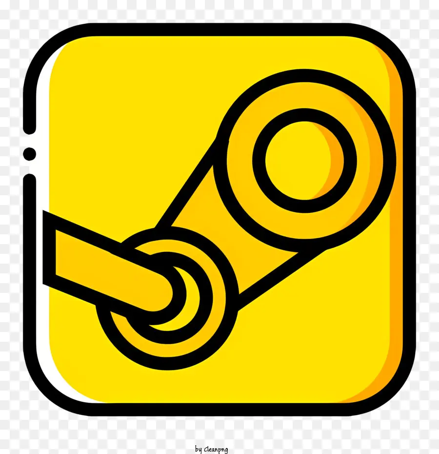 La Vapeur Logo，Bouton Jaune PNG