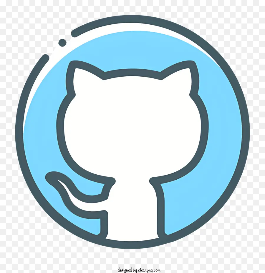 Icône Github，Logo Github Bleu Clair PNG