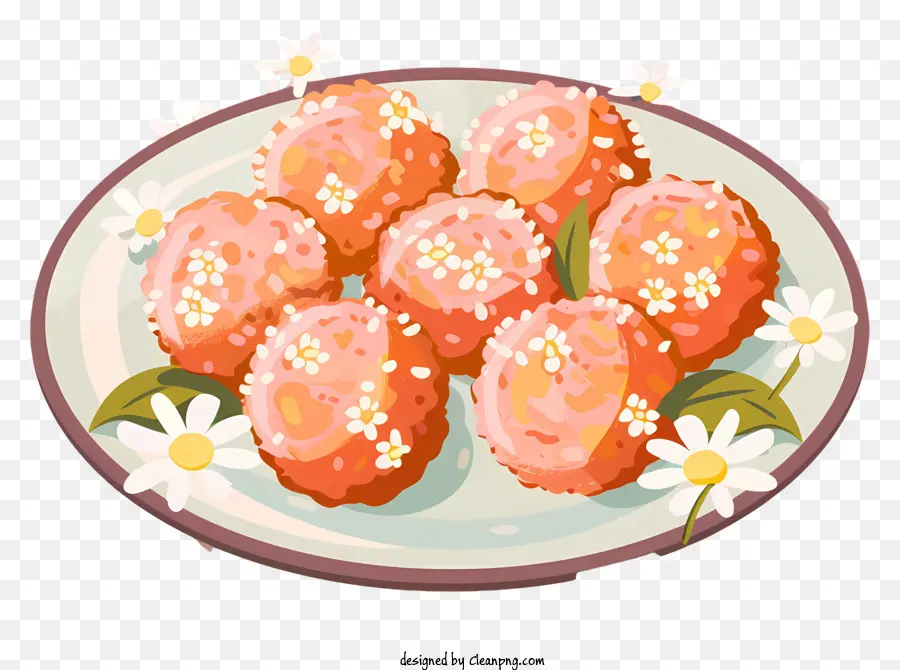 Laddu，Bonbons Roses PNG