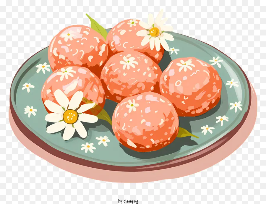 Laddu，Bonbons Roses PNG