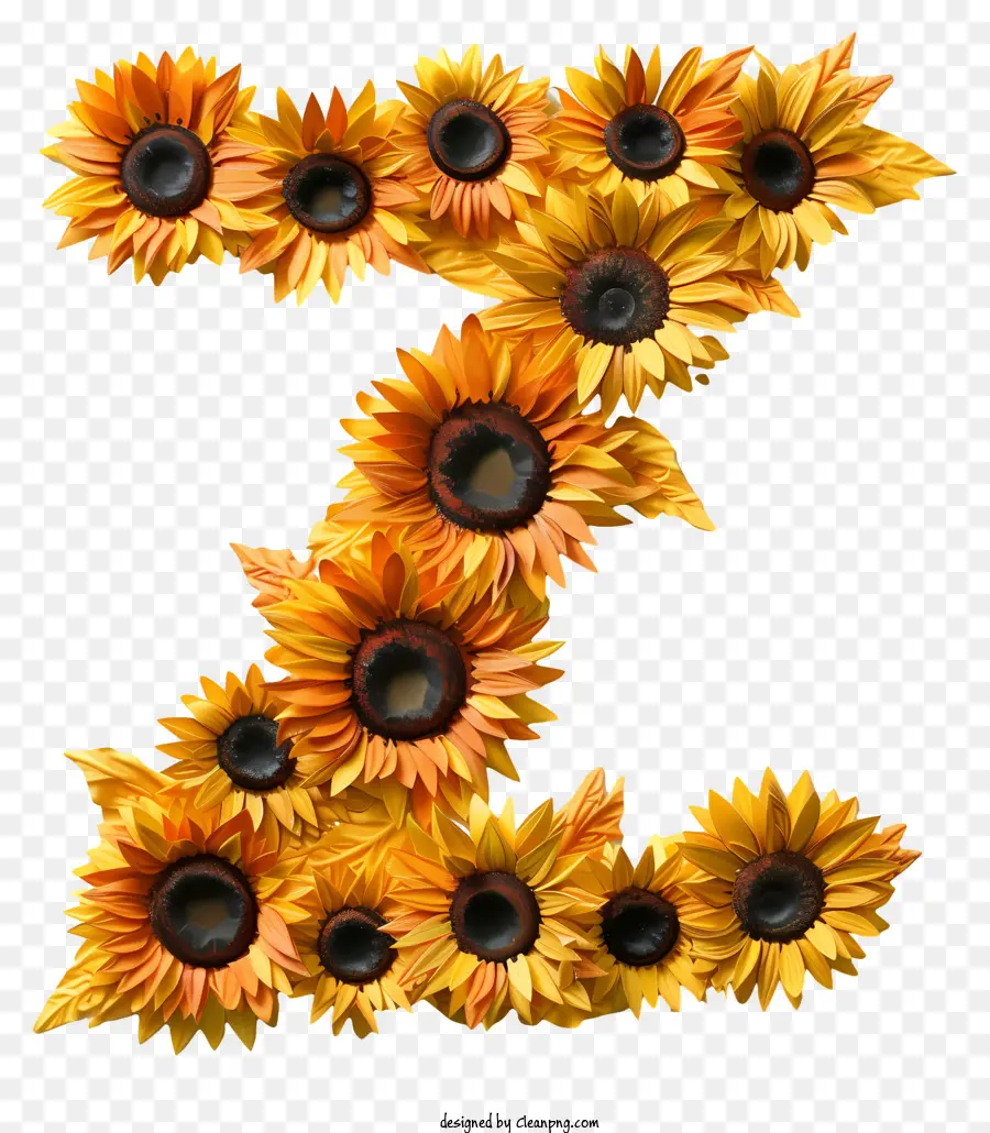 Lettre Florale Z，Numéro 5 PNG