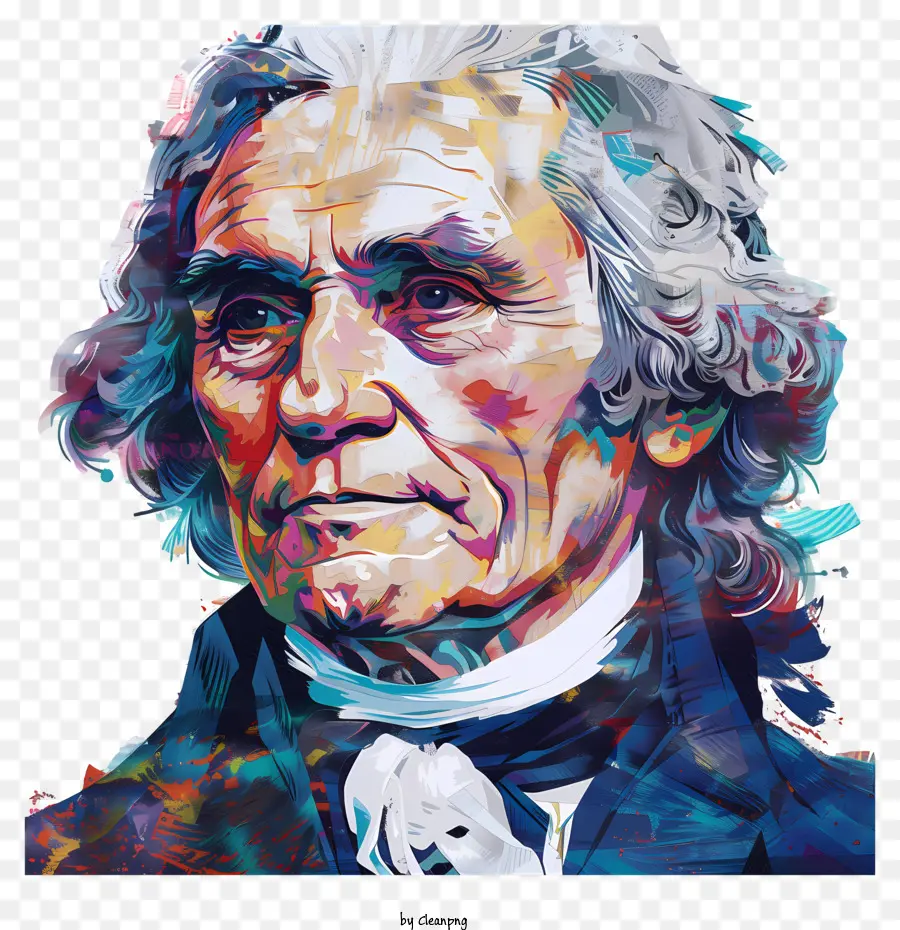 Thomas Jefferson，Illustration Numérique PNG